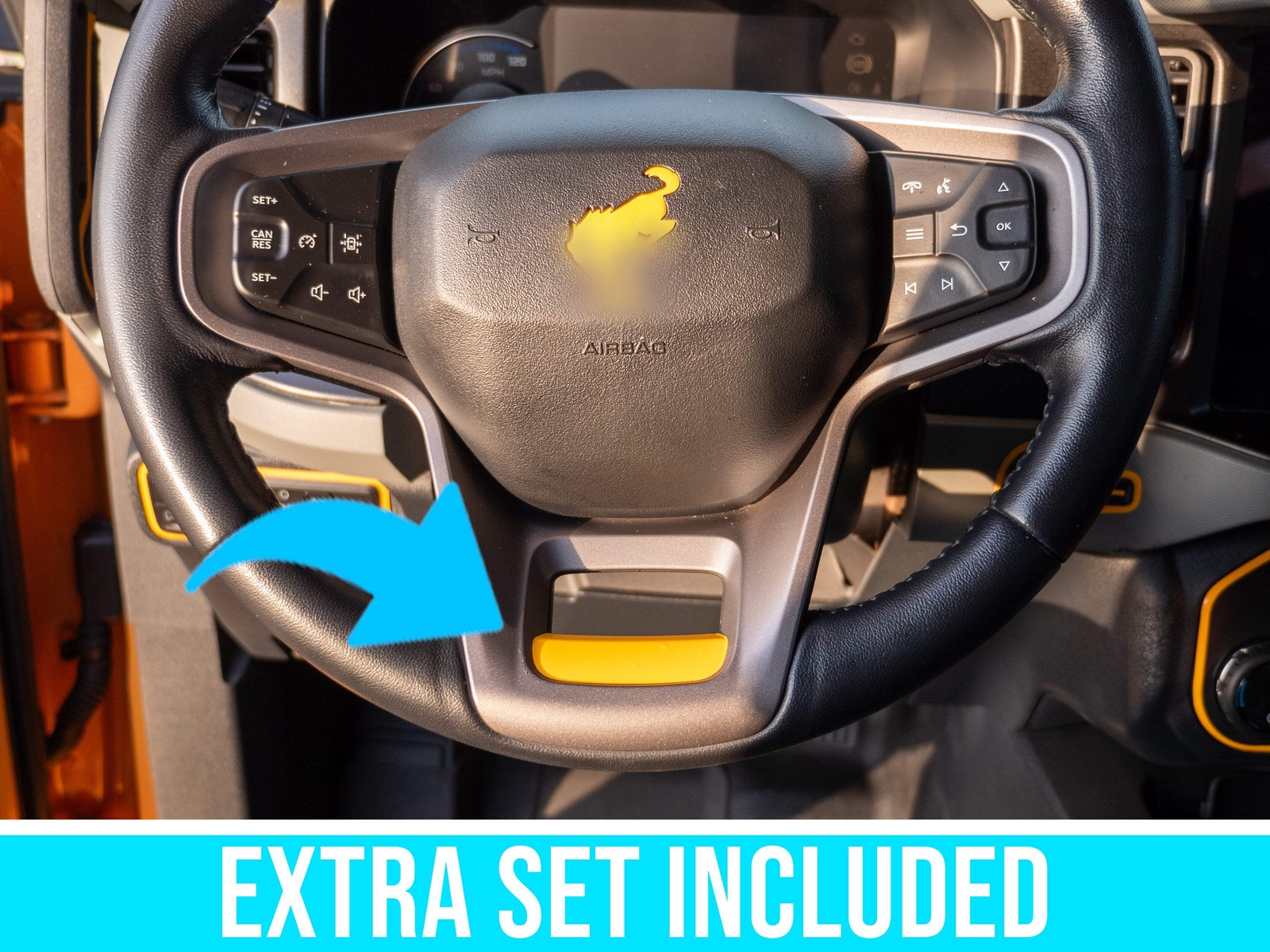 Bronco Lower Steering Wheel Color Overlay Insert Stripe Decal Graphics Inlay for