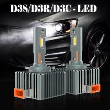 RIDROID D3S D3R LED Headlight Bulbs High/Low Beam 80W 8000LM 6000K HID Replace