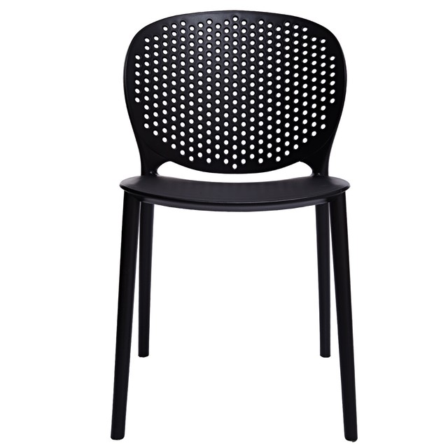 Contemporary Modern Stackable Molded Armless Plastic Pool Chair With