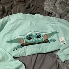 Disney Star Wars The Mandalorian Grogu Baby Yoda Green Spirit Jersey Adult M