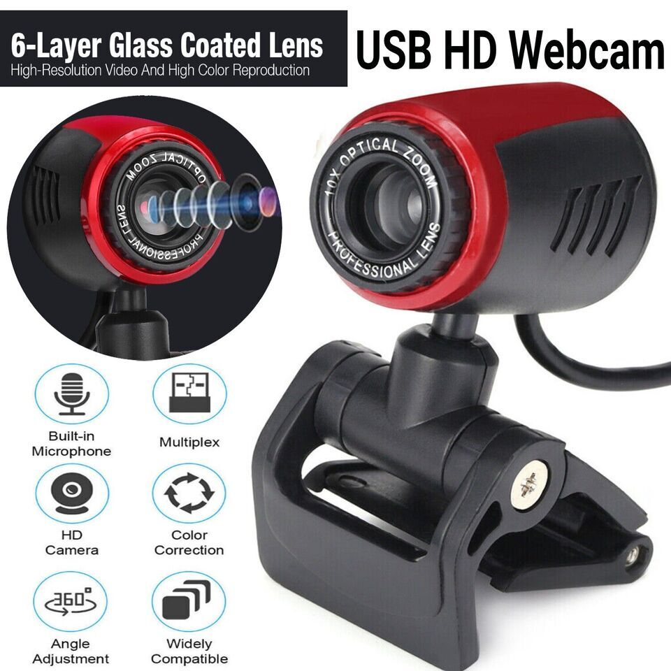 HD 1080P Webcam USB Computer Web Camera With Microphone For PC