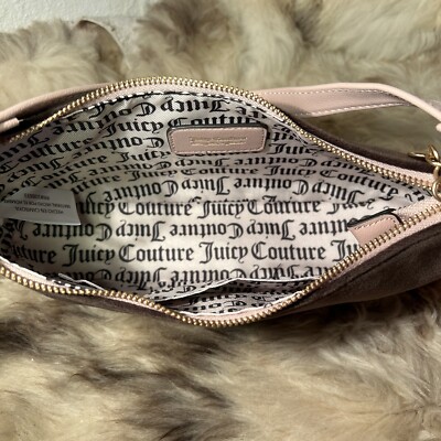 NWT Juicy Couture Retro Vibe Shoulder Bag - Velour - Chocolate | eBay