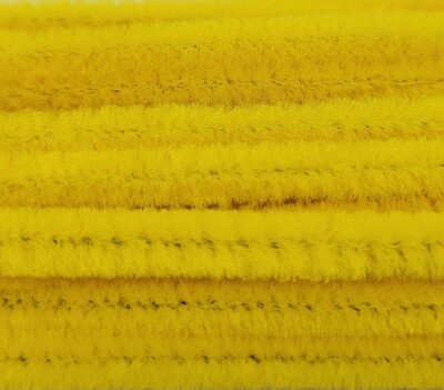 Lot of 100 Gold 12'' Long x 1/4'' 6mm Wired Pipe Cleaners Craft Chenille Stems