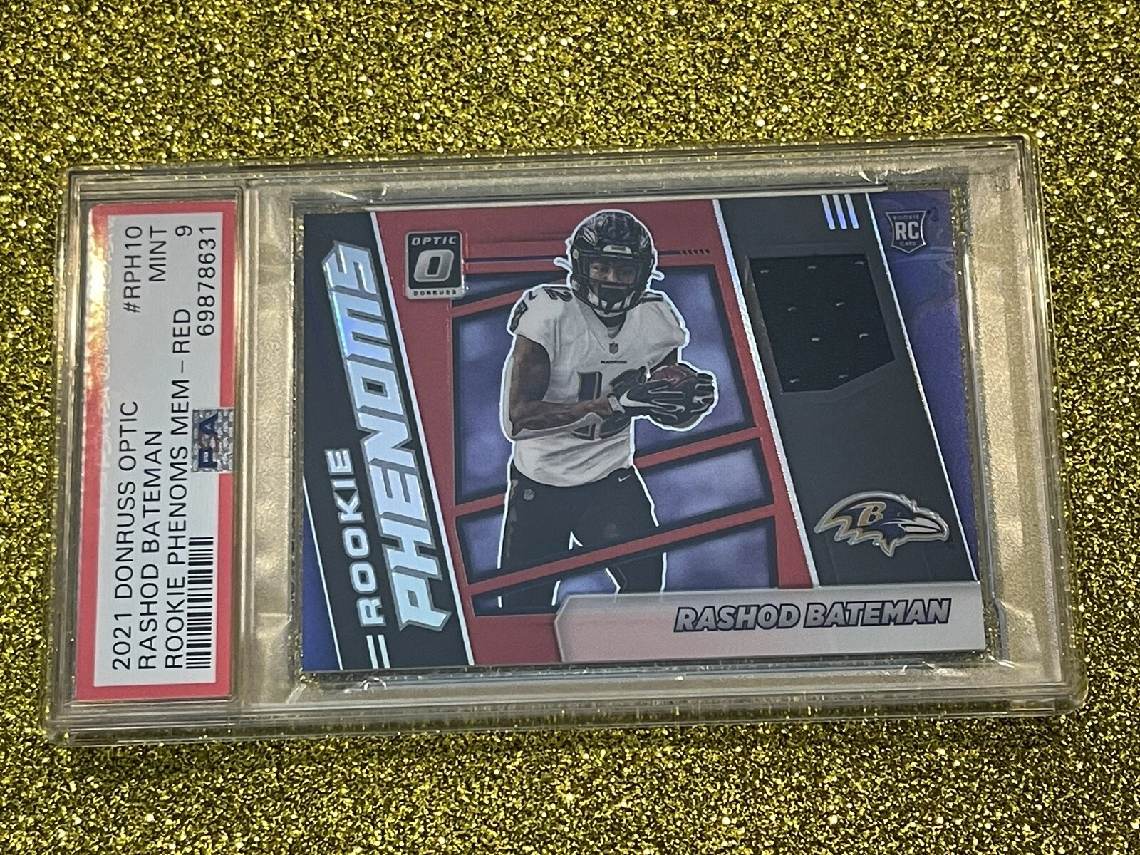 Rashod Bateman Panini Donruss Optic Rookie Phenoms Memorabilia #RP10 Red