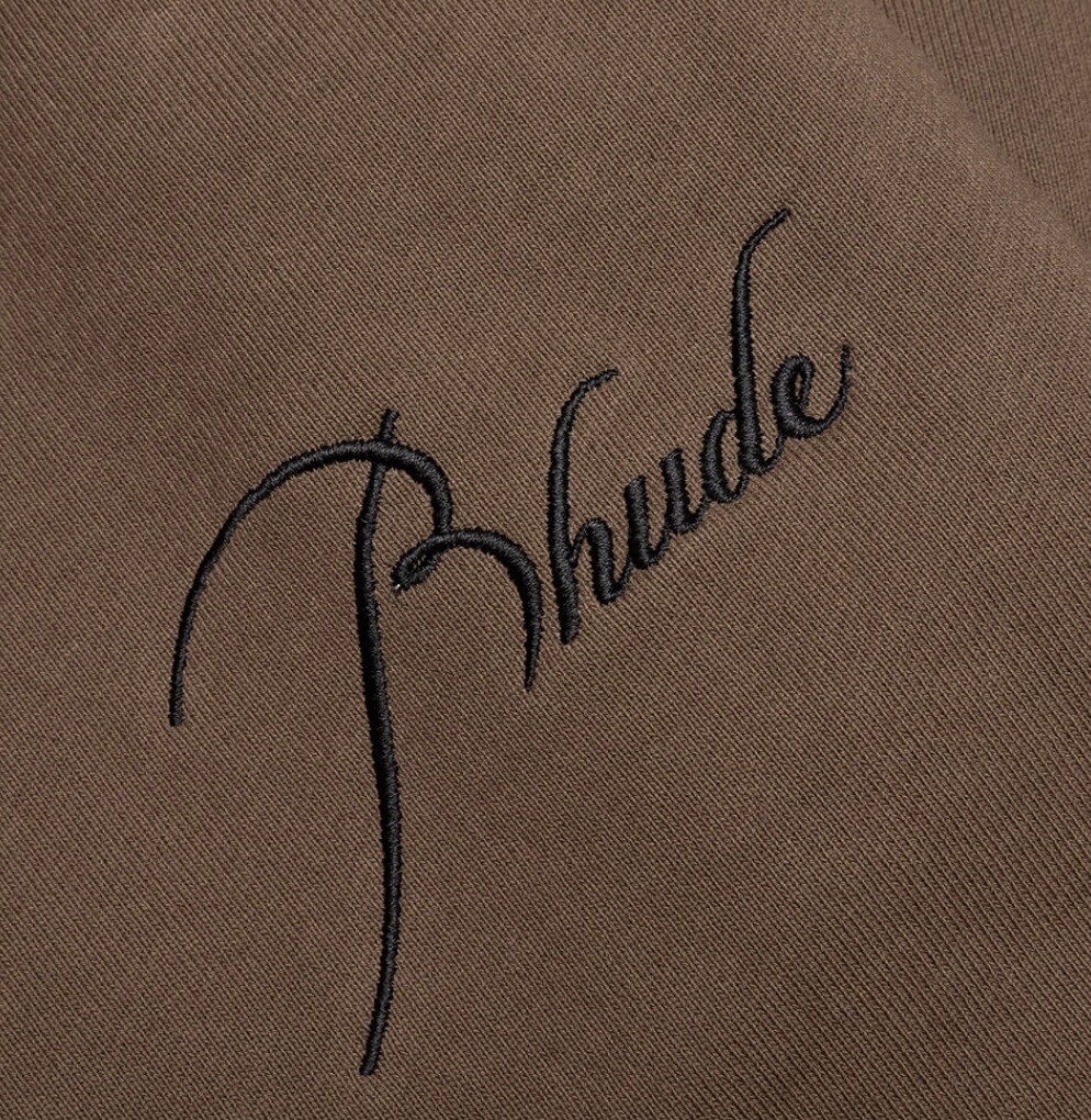 Rhude RHUDE Embroidered Logo Lounge Pant Sweatpants Joggers Brown