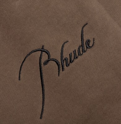 Rhude RHUDE Embroidered Logo Lounge Pant Sweatpants Joggers Brown 