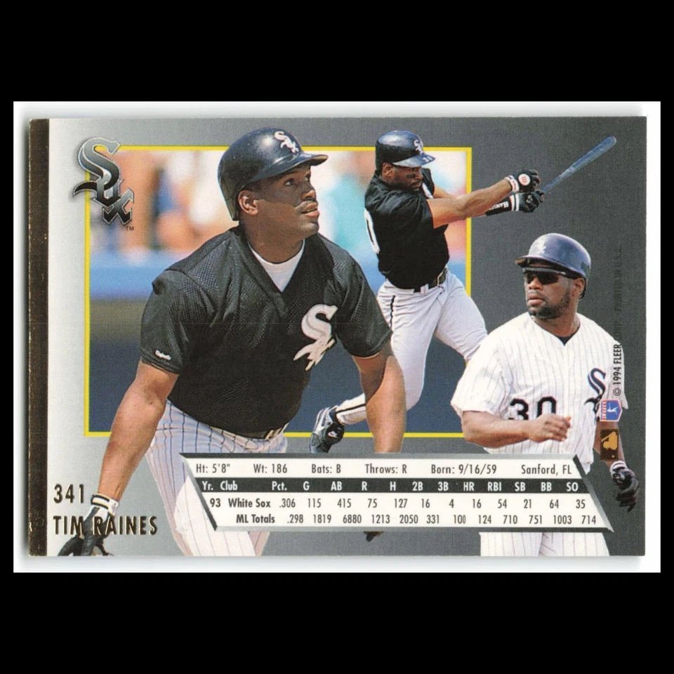 Tim Raines #341 1994 Fleer Ultra Chicago White Sox Baseball Card MLB NM - Image 2 of 3