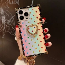 For Samsung Cute Love Stand Bling Fashion Women Girl Soft Phone Case Cover Back