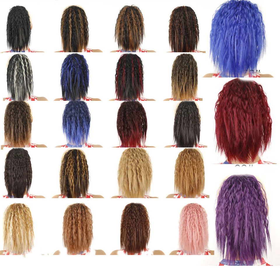 Pieza de pelo corta rizada recta cola de caballo con cordón cola de caballo para mujer negra EE. UU. Foto 4 de 4