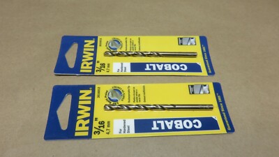 Irwin Cobalt 3/16'' 135* Split Point Drill Bits 3016012 Lot of 2
