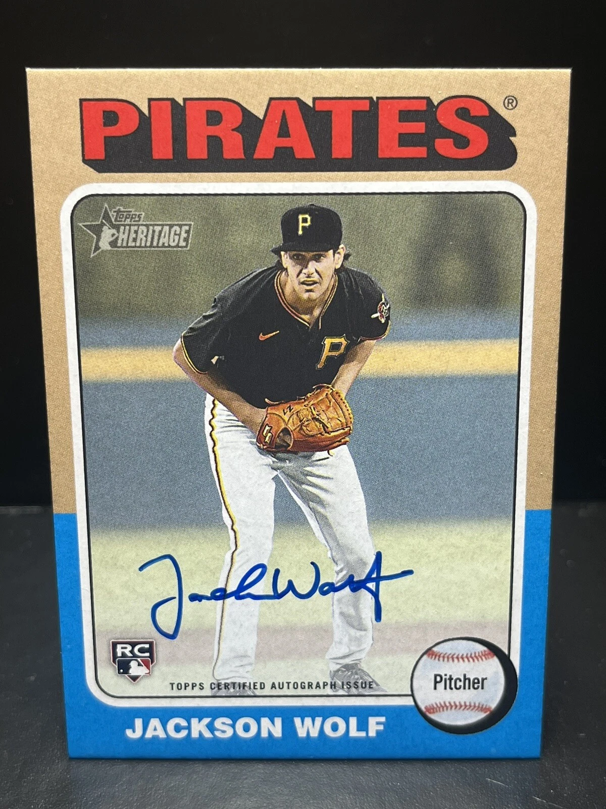 2024 Topps Heritage Jackson Wolf REAL ONE AUTO Autograph ROA-JWO Pirates RC