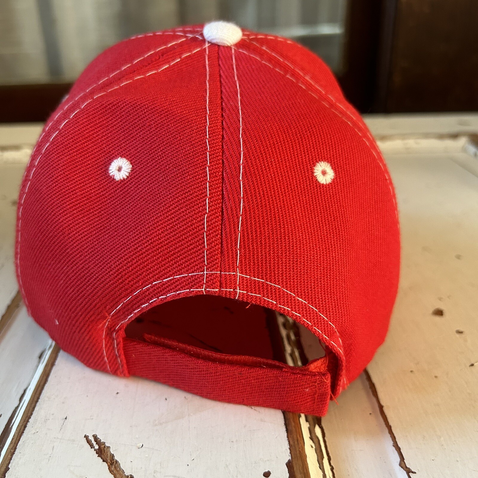 Bass Red Hat Adjustable Strapback Hook Loop Truck… - image 5