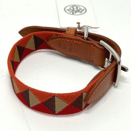 Collare cane Hermes marrone taglia S circonferenza interna: 27 cm~33 cm - Foto 3 di 7