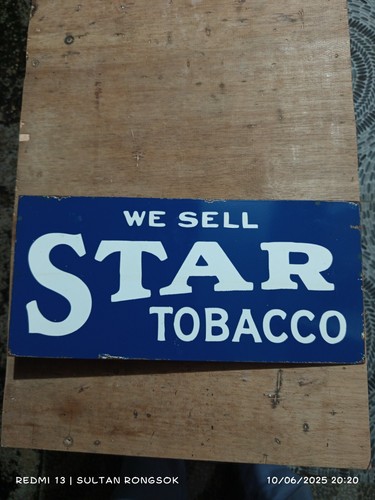 Vintage model STAR TOBBACO Sales not Porcelain Enamel Sign Collectible DOUBLE - Picture 9 of 21