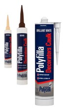 Trade Polycell Polyfilla Decorators Caulk 380ml Brilliant White, Magnolia Brown