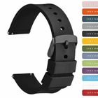 WOCCI Silicone Watch Band Rubber Straps 12 14 15 16 17 18 19 20 21 22 24mm
