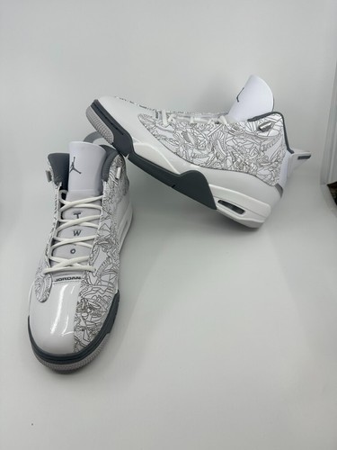Nike Air Jordan Dub Zero weiß cool grau Turnschuhe 311046-107 Herren Größe 11,5 "