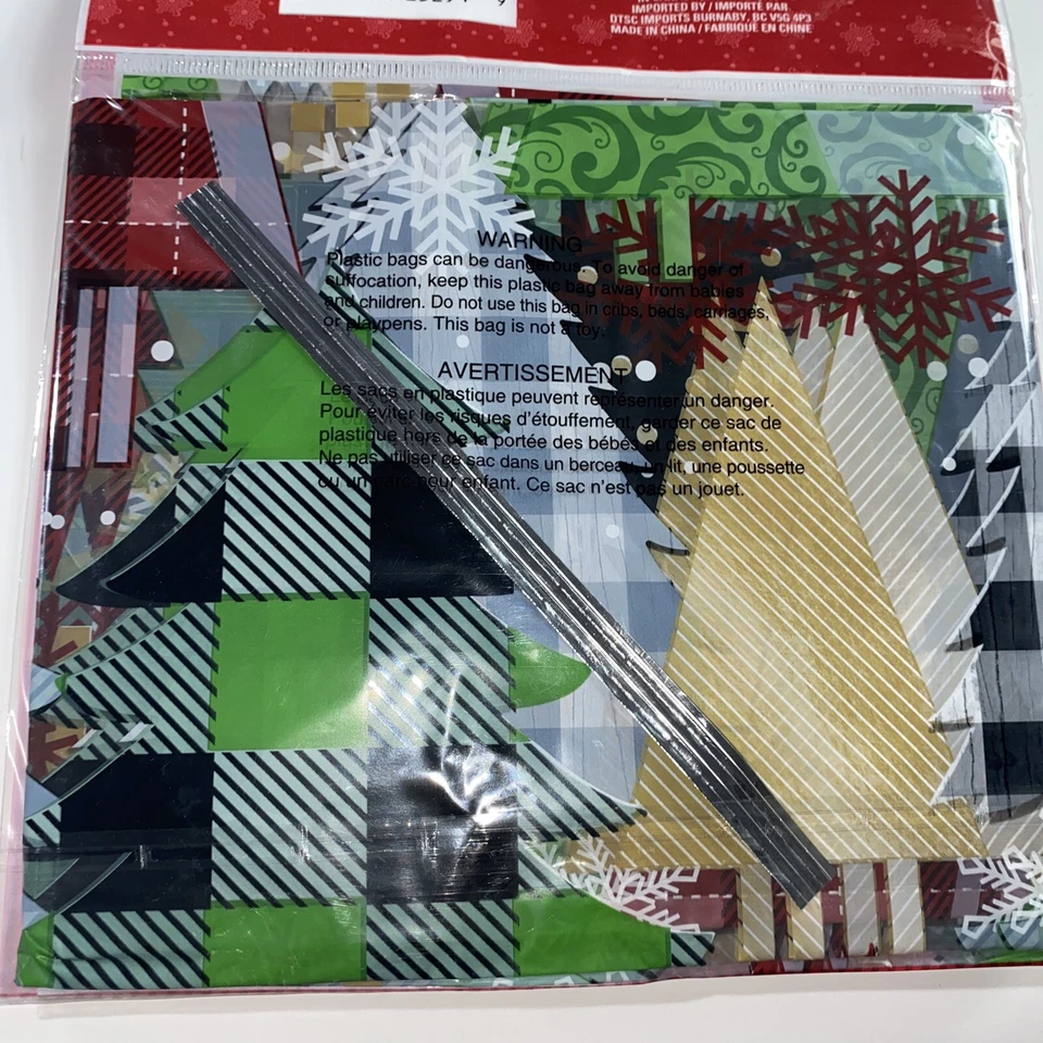 Large Basket Bags Christmas Cellophane Wrap Plastic Bag Baskets gifts 22x25x4 - Image 3 of 3