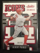 Albert Pujols 2021 Panini Absolute Baseball RED ICONS Insert 30/99 Angels