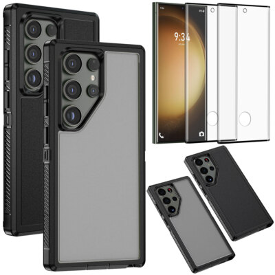For Samsung Galaxy S23 Ultra Layer Hybrid Phone Case Cover / Screen Protector