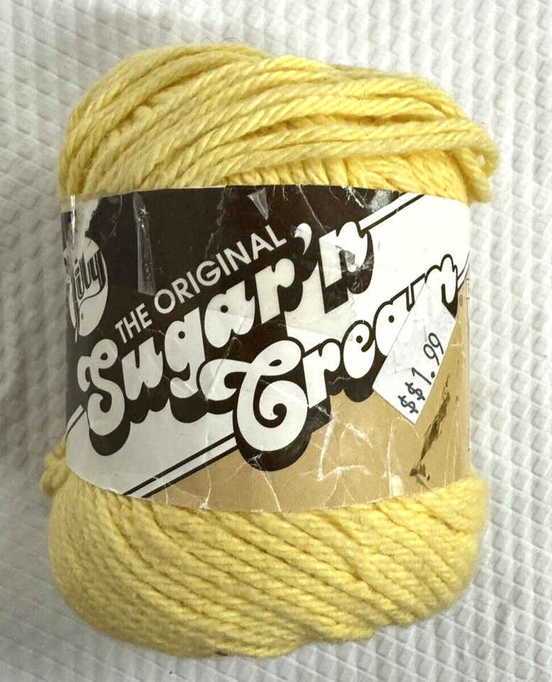 2~Spinrite LILY SUGAR 'N CREAM Yarn: Solids~YELLOW~ 100% Cotton 2.5oz-120yd ea - Image 2 of 4