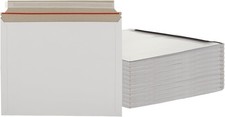 60 Pack Rigid Cardboard Envelopes, 13x9.6 Inch Self-Seal White Photography Ma...