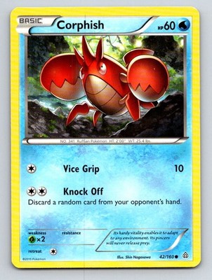 Corphish 42/160 Common Primal Clash Pokemon Lightly Played