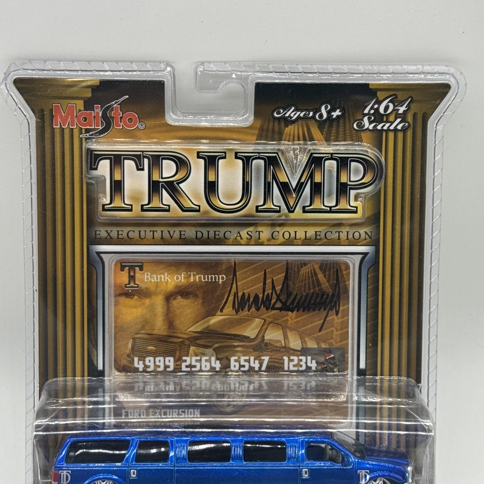 Maisto Donald Trump Excutive Collection Ford Excursion 2006 1/64 diecast azul Foto 3 de 4