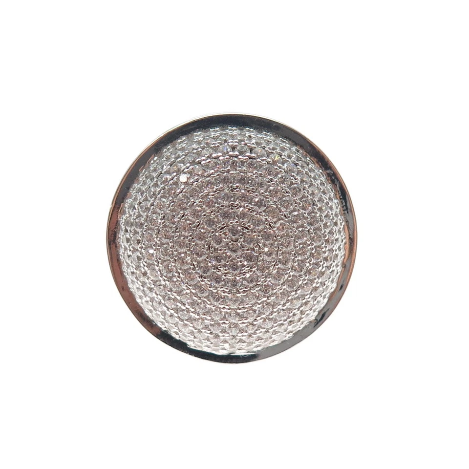 925 Sterling Silver Round-Cut C Z Dome Ring Size 9.25 - Image 3 of 4