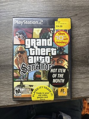 Grand Theft Auto: San Andreas (PS2)   Complete In Box + Map   Tested & Working