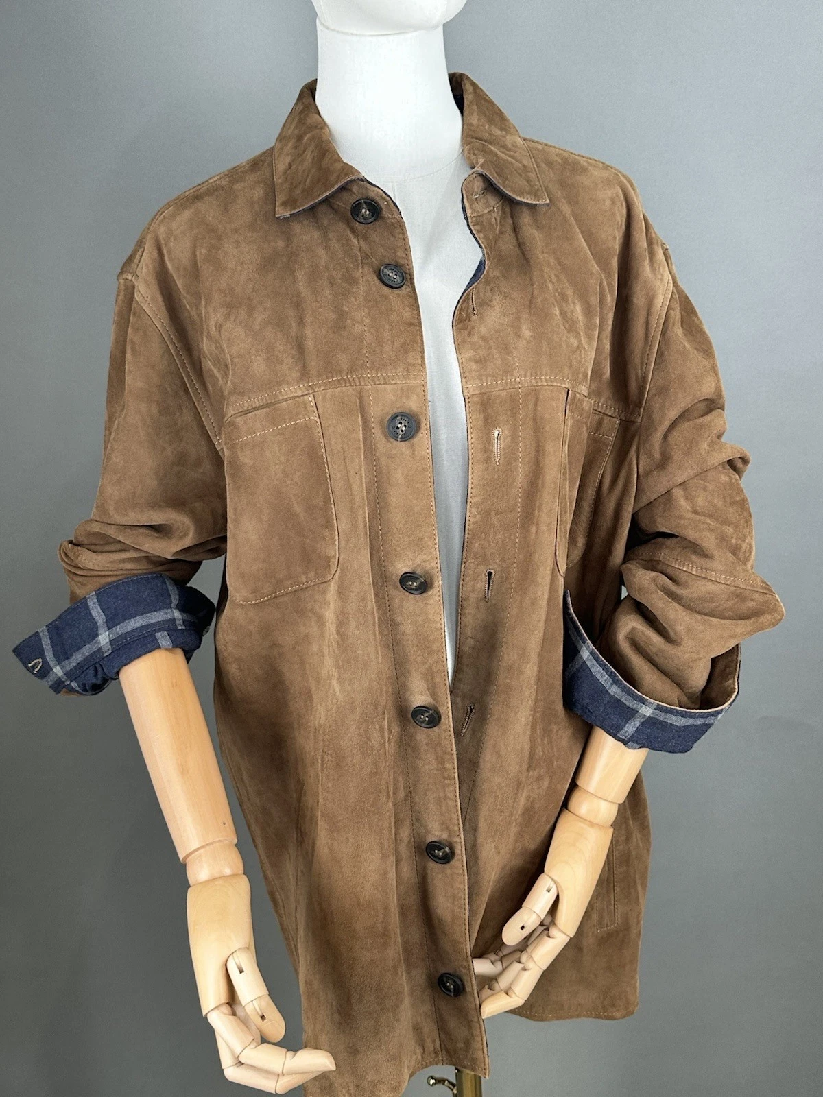 Johnnie-O Top Shelf Genuine Suede Leather Jacket Brown Size L - product detail image 1