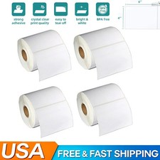4 Roll 4x6 Direct Thermal Shipping Labels 250/Roll For Zebra Eltron LP2844 ZP450