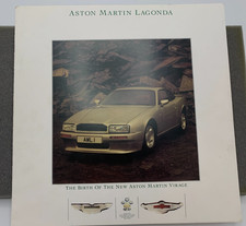 Fold-out oversized sales brochure Aston Martin Virage Coupe 1988 *Hard to find*