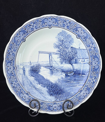 Decorative Wall Plate by Boch for Royal Sphinx, Delft, Based on G. Poggenbeek EC