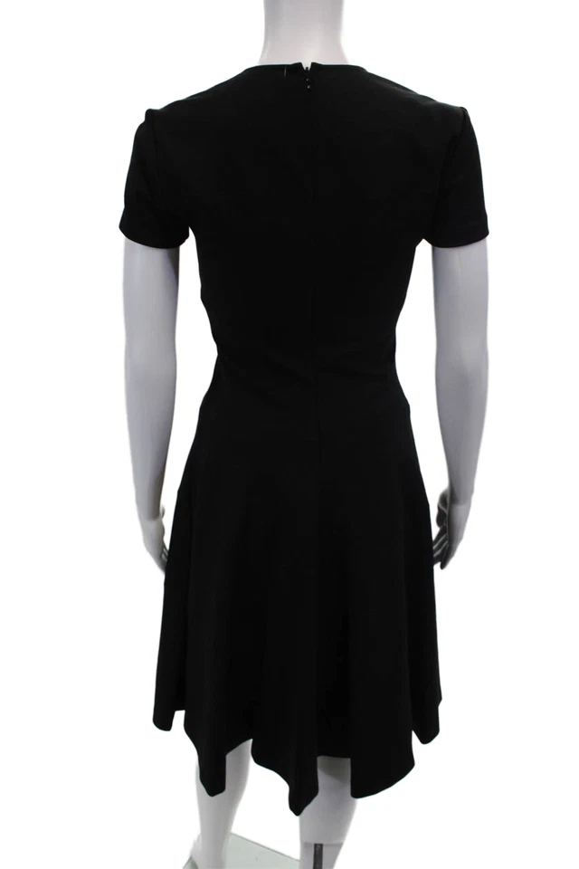 Платье женское Magaschoni Collection на молнии короткий рукав черное размер 0 - Изображение 3 из 4