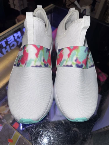 Puma Softride Sophia slip on donna multi bianco sneakers scarpe casual taglia 10