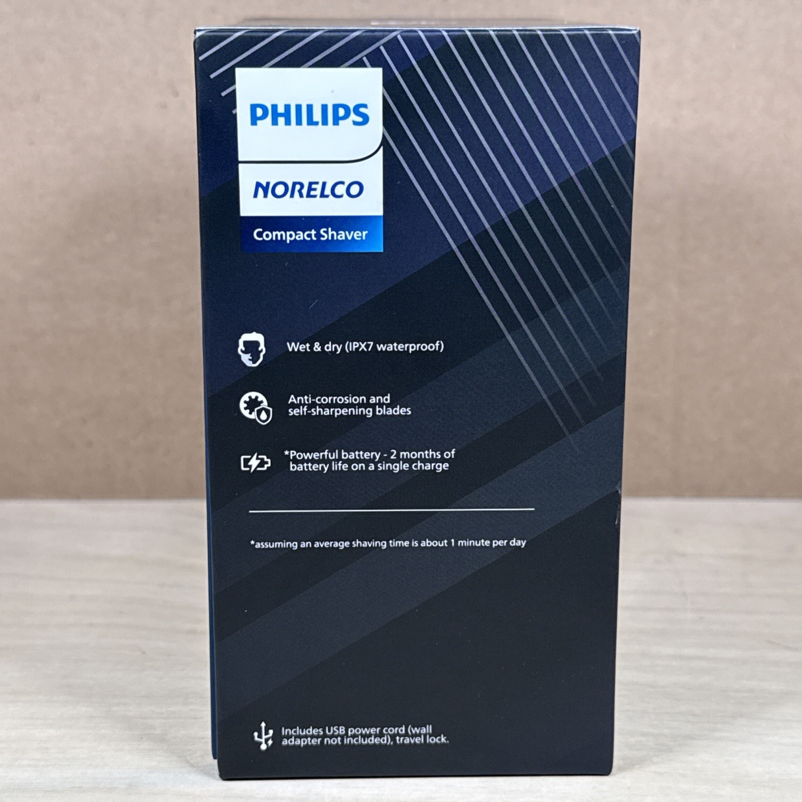 Philips Norelco Compact Portable Wet + Dry Men's Electric Shaver PQ888/81 NEW!