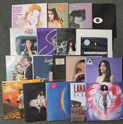 Vinyl Record Lot 18x Lana Del Rey Billie Eilish Tyler Signed + Colored