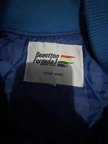 Vintage Benetton Formula 1 Blue Jacket Size 48 Rare Mild Seven From Japan image 3