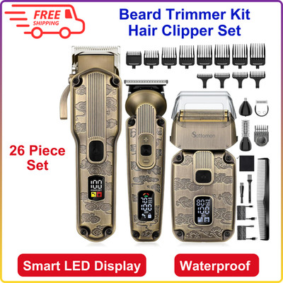 Professional Electric Hair Cut Machine Barber Salon Cutting Trimmer Clipper Kit