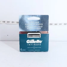 NEW - GILLETTE INTIMATE PUBIC HAIR RAZOR CARTRIDGES 4 RAZOR BLADE REFILLS