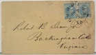 1860s CONFEDERATE CIVIL WAR COVER WITH PAIR OF 5 CENT STAMPS CSA #7 GOODSON VA