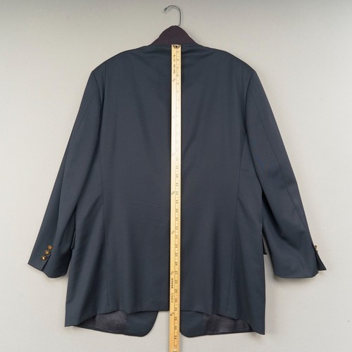 Hickey Freeman Blazer Mens 44R Navy Blue Wool Cashmere Gold Button Sport Coat - Picture 15 of 19