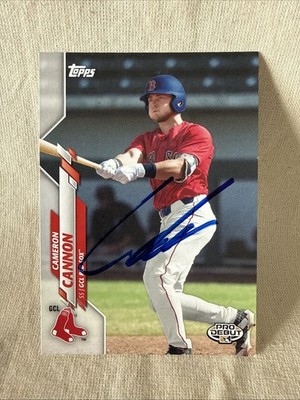 2020 Topps Pro Debut - Cameron Cannon #PD-178 (RC) Auto Autograph GCL Red Sox