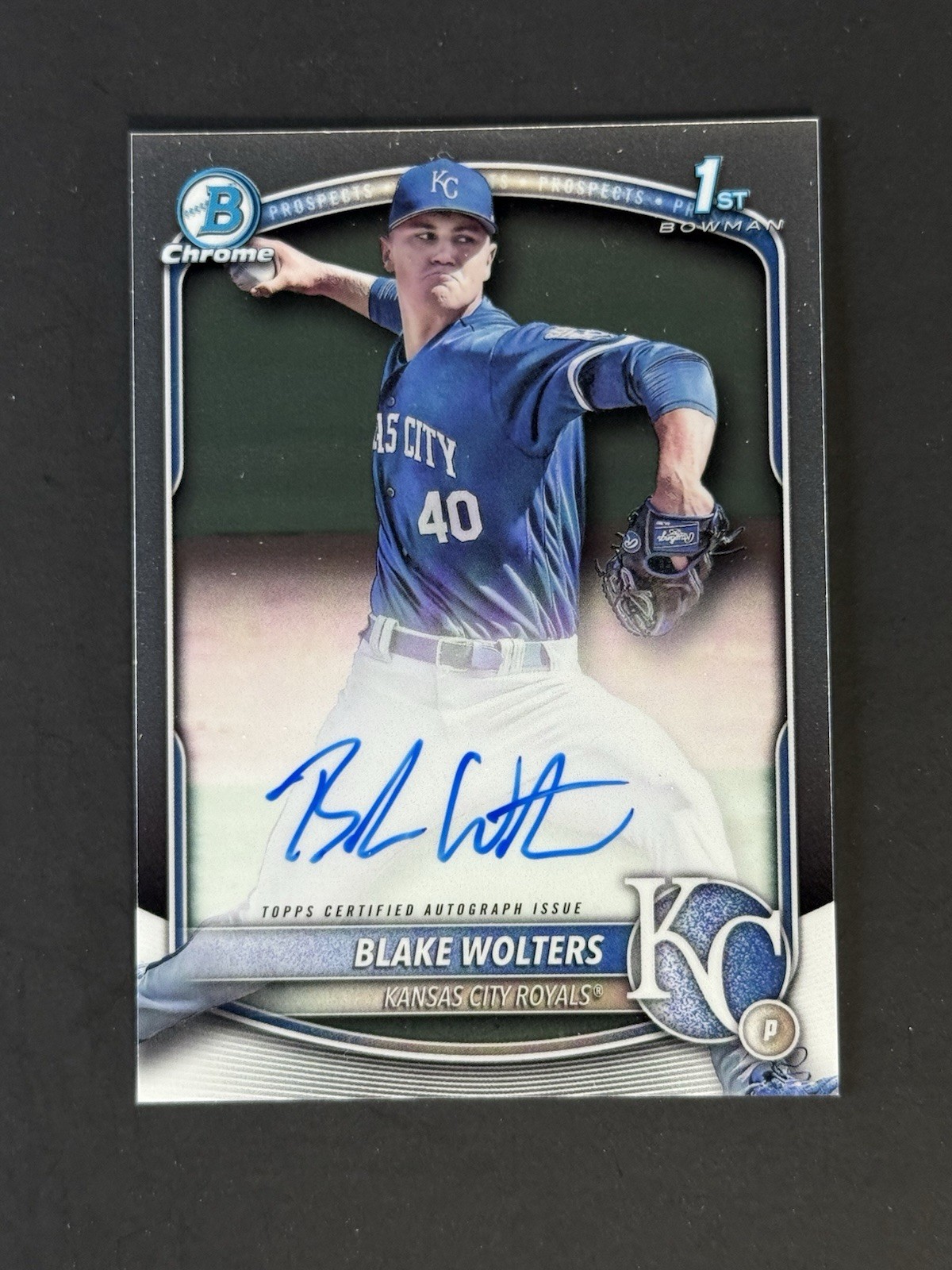 2025 Bowman Chrome Blake Wolters Prospect Bowman 1st Auto #CPA-BW Royals