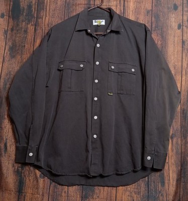 Dr. Martens Long Sleeve Snap Up Twill Shacket Men's XL Gray