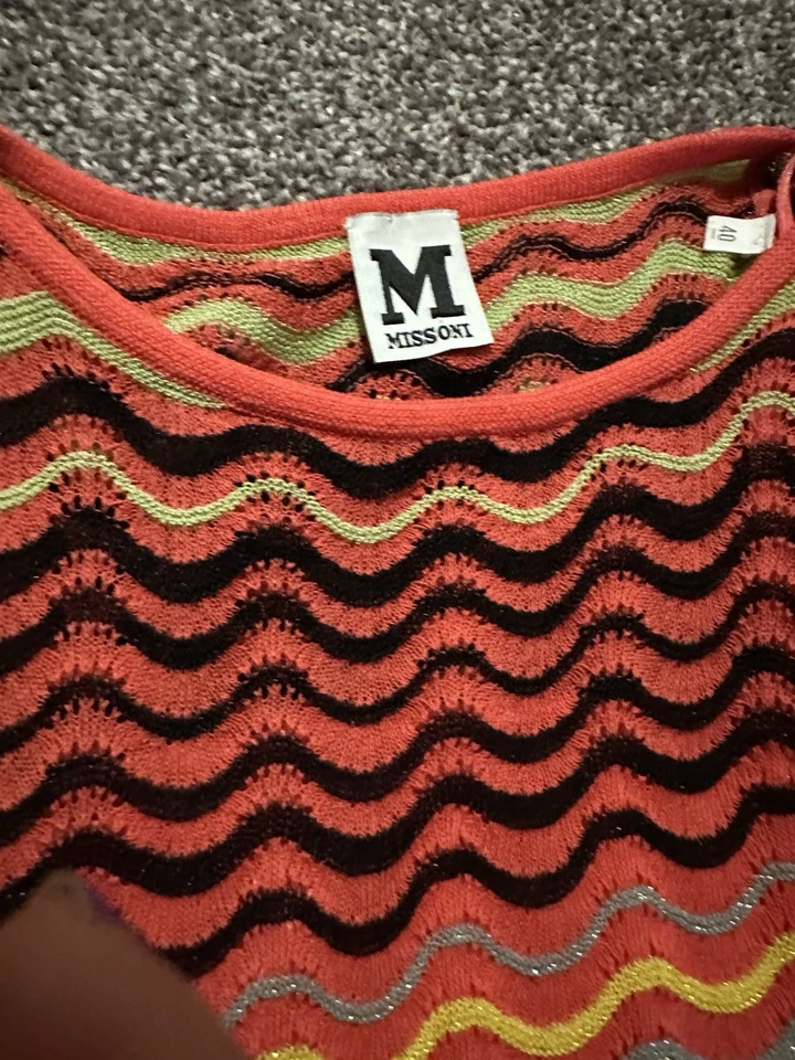 Missoni Women's Knit Dress Short Sleeve Size 40 - Image 3 of 4