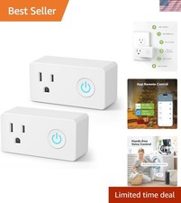 Smart WiFi Outlet with Timer - Compatible with Alexa  Google Assistant, 2 Pack