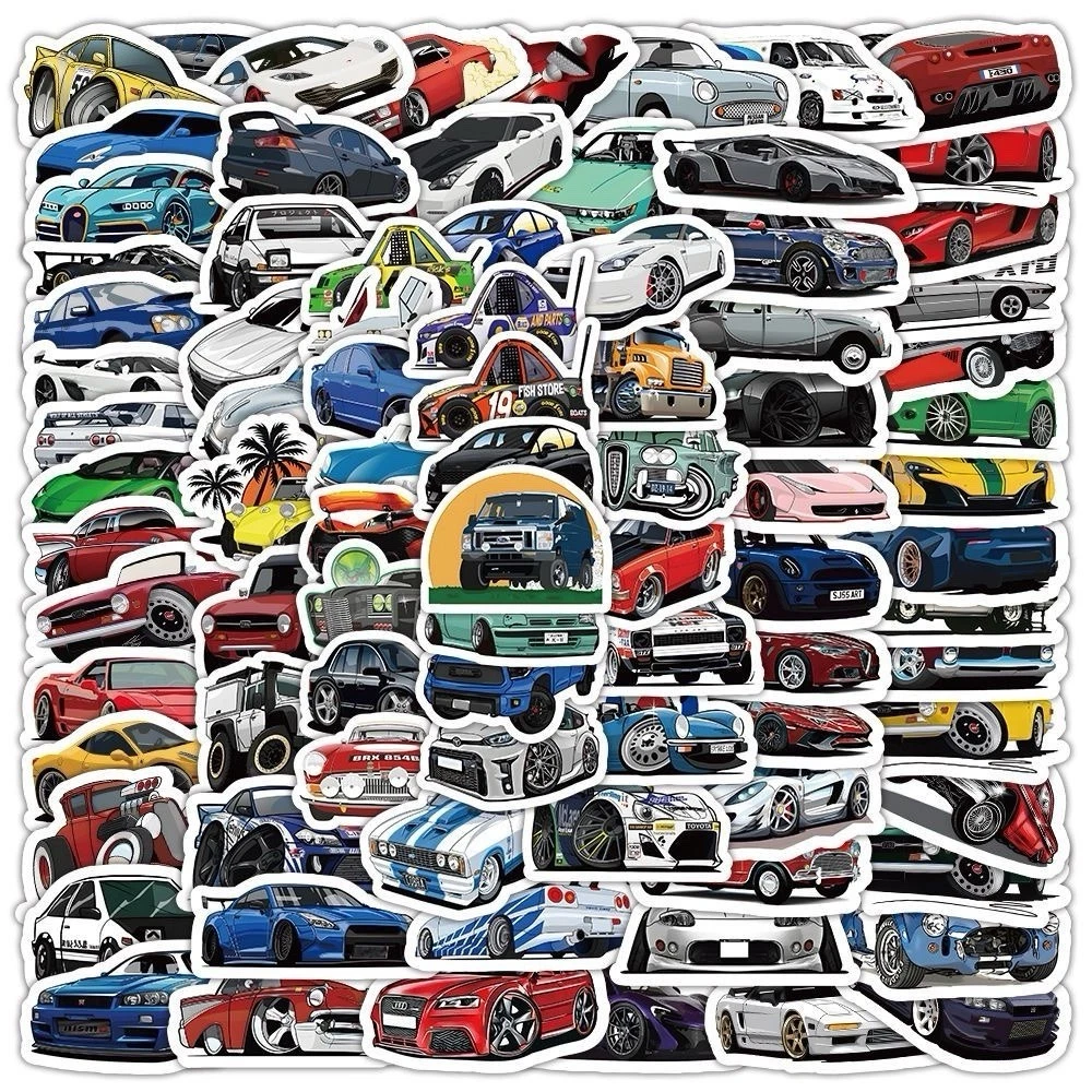 20Pcs Random JDM Racing Sport Car Waterproof Vinyl Stickers