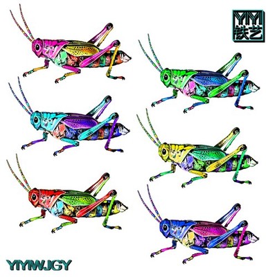 1PC Hanging Ornament Lifelike Grasshopper Metal Yard Art Garden Decor Metal